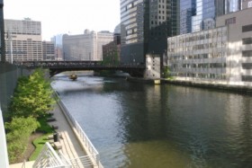 Yellow Boat on the Chicago River